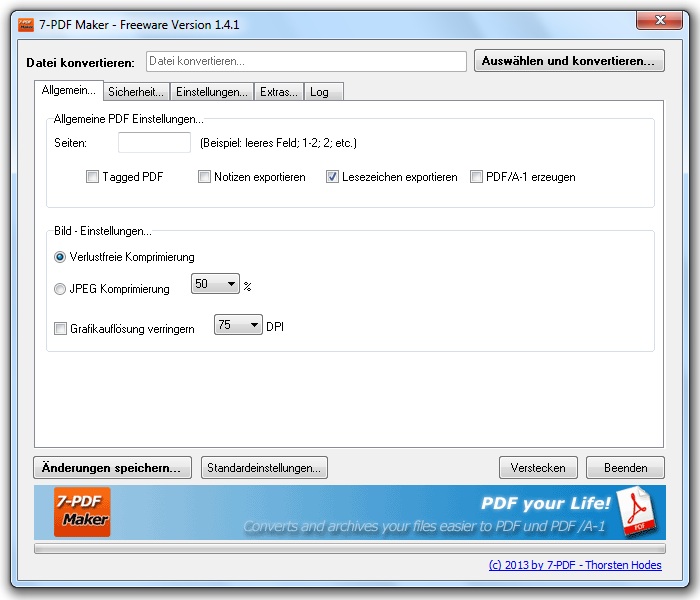 Screenshot for 7-PDF Maker 1.4